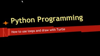 Preview of Beginning Loops Using Turtle Python Coding Lesson