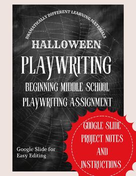 Preview of Beginning MS Halloween Playwriting Google Doc Planning Sheet- Part of a Project