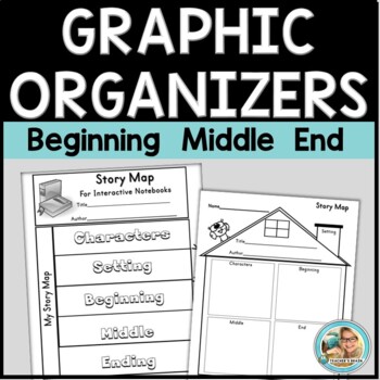 Preview of Beginning Middle End Graphic Organizer STORY ELEMENTS | Writing