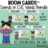 Beginning, Middle, End Sounds in CVC Words Bundle Boom Cards™