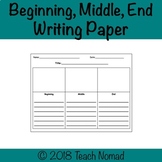 Beginning, Middle, End Story Writing Paper | Retelling Gra