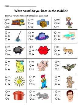 beginning middle ending sounds review and assessment by