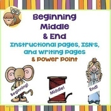 Beginning, Middle, and End Story Writing Lesson, PPt, 250 