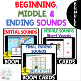 Beginning, Middle, and Ending Sounds BOOM CARDS BUNDLE