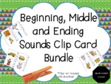 Beginning, Middle and Ending Sounds Clip Card Bundle
