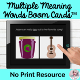 Multiple Meaning Words BOOM Cards™ NO PRINT Speech Therapy