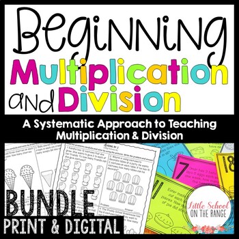 Preview of Beginning Multiplication and Division BUNDLE | Print and Digital