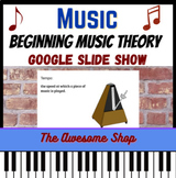 Beginning Music Theory Vocabulary Slide Show Editable  Ban