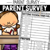 Parent Survey Beginning Of The Year Getting To Know You Packet