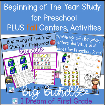 Preview of Beginning Of The Year Study for Preschool & Fall Centers, Activities, Printables
