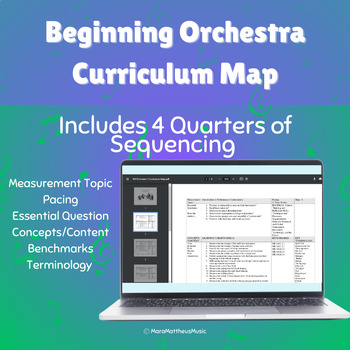 Preview of Beginning Orchestra Curriculum Map {Editable}