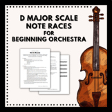 Beginning Orchestra D Major Scale Note Races