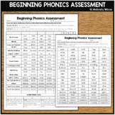 First Grade Phonics Skills Assessment