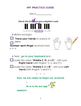 Preview of Beginning Piano_Practice Guide