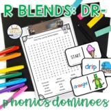 Beginning R Blends dr- Domino Phonics Activity for Literac