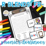 Beginning R Blends fr- Domino Phonics Activity for Literac