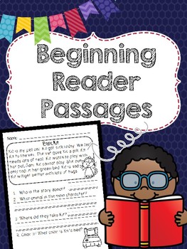 Preview of Beginning Reader Comprehension Passages for Distance Learning Packets
