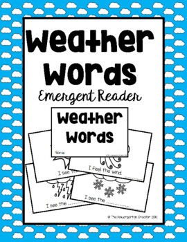 Preview of Weather Words Emergent Reader