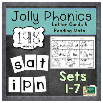 beginning reading letter cards sound mats jolly phonics aligned