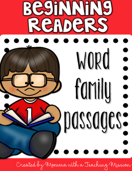 Preview of Beginning Reading Passages - Word Families Passages