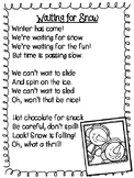 Beginning S Blends Poem for Shared Reading- Waiting for Snow