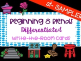 Beginning S Blends Write the Room Cards *SAMPLER*