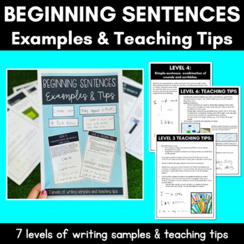 Preview of Beginning Sentences Examples & Tips FREEBIE