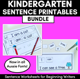 Kindergarten Sentences Worksheets | Print & Go