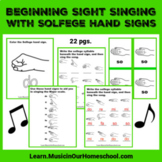 Beginning Sight Singing with Solfege Hand Signs printable 