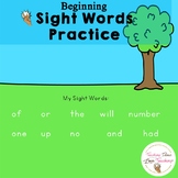 Beginning Sight Words Practice | Boom Cards | Distance Learning