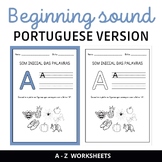 Beginning Sound ALPHABET Worksheets | PORTUGUESE