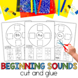 Beginning Sounds A-Z Cut and Glue Phonemic Awareness for K