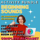 Complete Beginning Sounds Bundle: KG: Word Spinners, Vocab