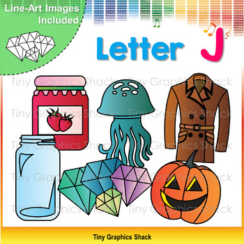 Beginning Sound Alphabet Clip Art J by Tiny Graphics Shack | TPT