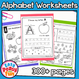 Beginning Sound Alphabet Worksheets, Trace, Letter of the 