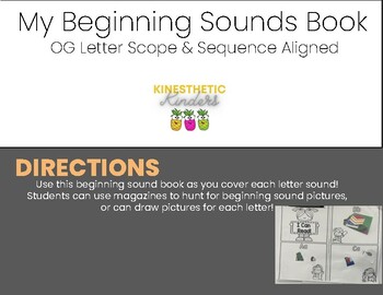 Preview of Beginning Sound Book OG Aligned