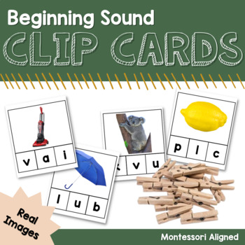 Preview of Beginning Sound Clip Cards