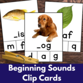 Beginning Sound Clip Cards | Task Box for Special Education
