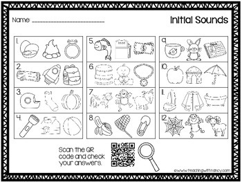 Beginning Sound Detectives (Free QR Code Activity) by Teaching with Nancy