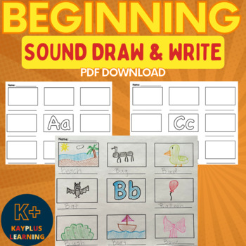 Preview of Phonological Awareness Activity - Beginning Sound Draw and Write -
