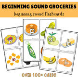 Beginning Sound Flashcards (Grocery Version)