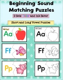 Beginning Sound Isolation Letter Matching Puzzles: End of 