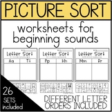 Beginning Sound Letter Picture Sorts