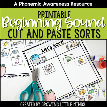Preview of Beginning Sound Phoneme Isolation Sorts