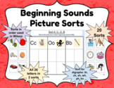 Beginning Sound Picture Sort- Printable and Virtual Resource