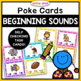 Beginning Sounds | Initial Sound Poke Cards | Self-Checkin