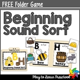 Beginning Sound Sort - FREE Folder Game