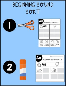 beginning sound sort worksheets a z by tastefulteacher tpt