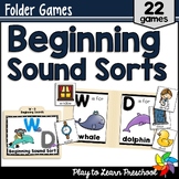 Beginning Sound Sorts Folder Games