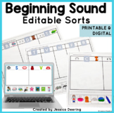 Beginning Sound Sorts | Editable